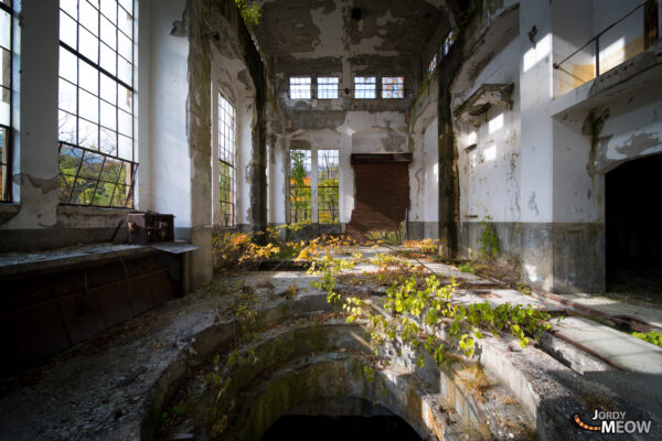 Natures beauty reclaimed in abandoned Wagakawa Hydro Plant, Japan.