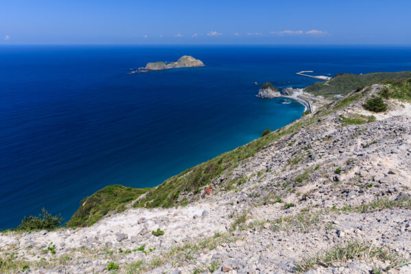 Tranquil ocean view from Ishiyama Observation Deck.