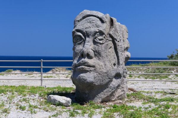 Enigmatic Stone Sculpture by the Sea - Habushiura Coast.