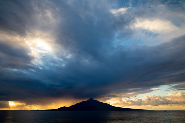 Majestic Rebun Island sunset seascape, Northern Japan.