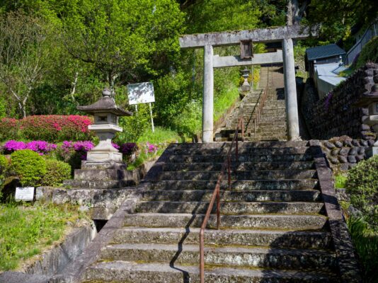 Serene Shinto Shrine, Lush Greenery in Japan