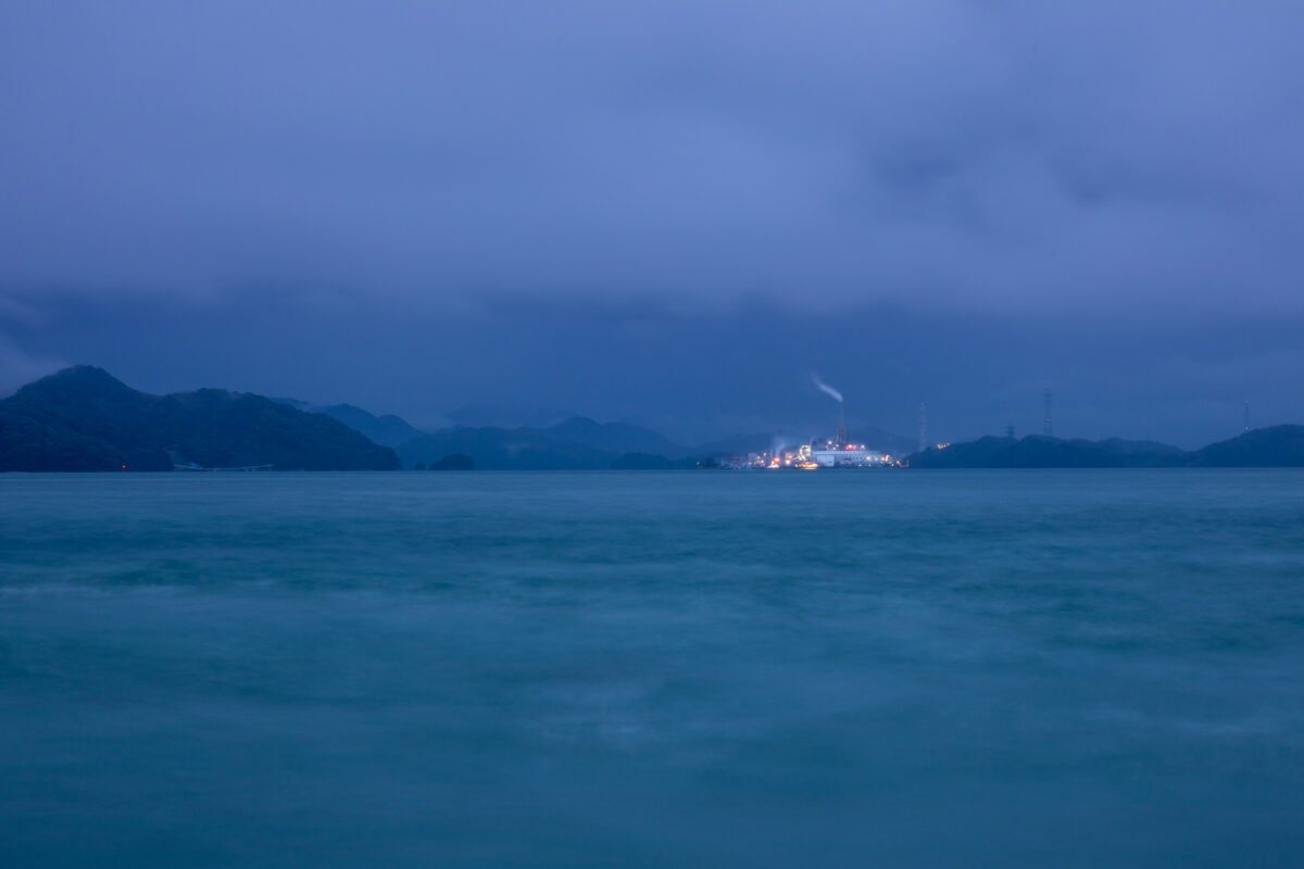 Serene Hiroshima Coastal Town Takehara Nightscape