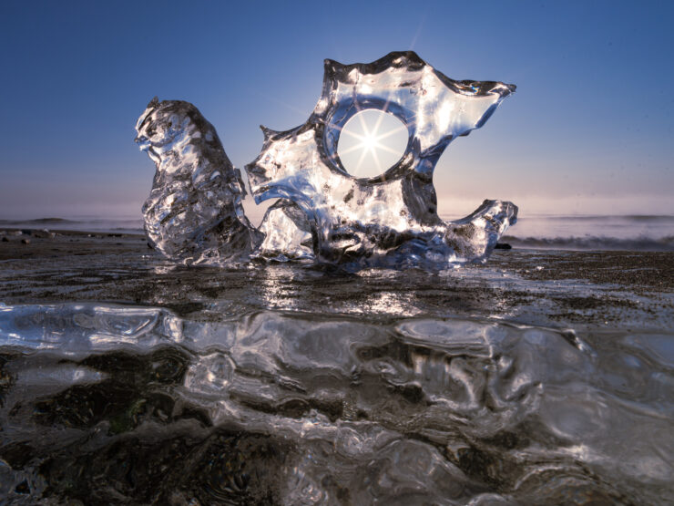 Otsu Beachs Stunning Frozen River Ice Sculptures