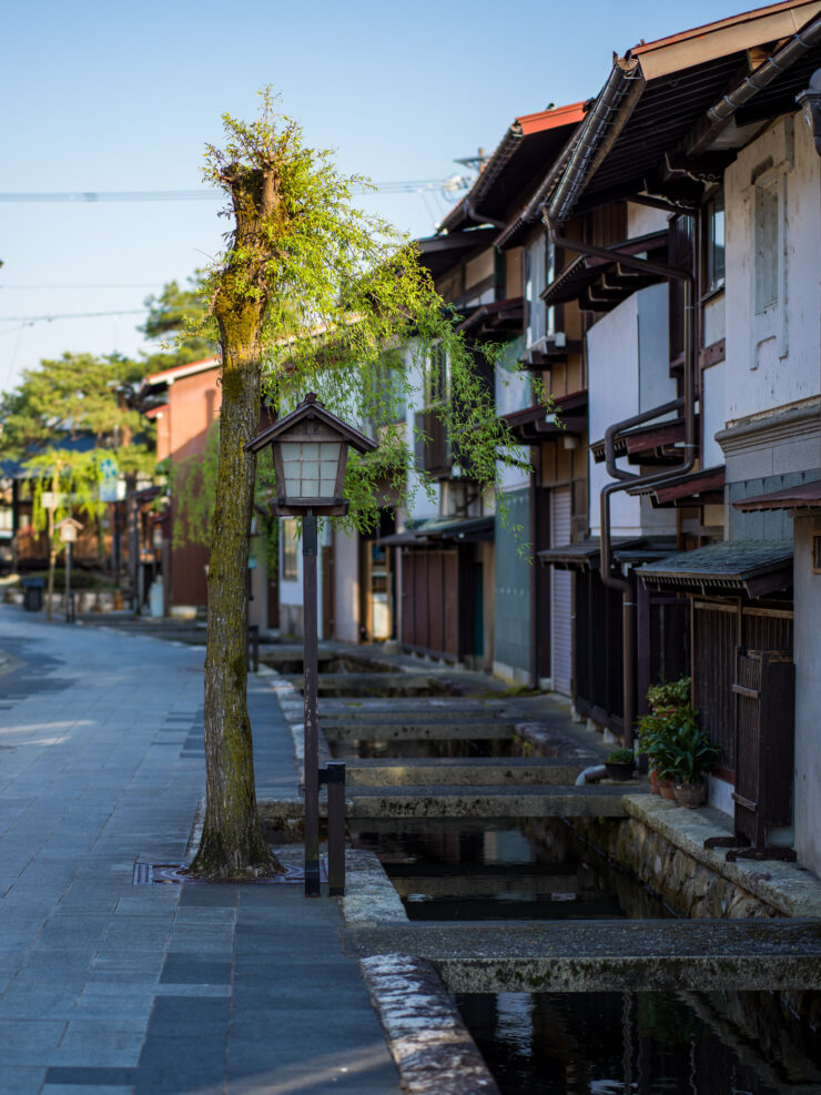 Charming Japanese historic street in Hida-Furukawa town.