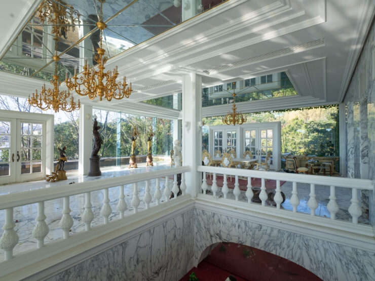 Elegant mansion interior design blending tradition and modernity.