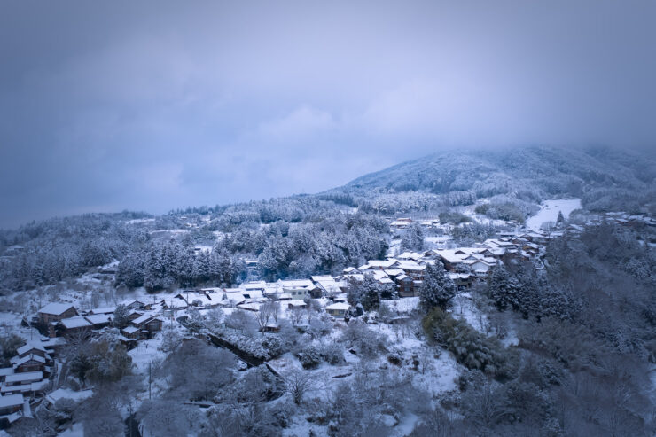 Enchanting snowy Magome-juku, Japans historic winter town.