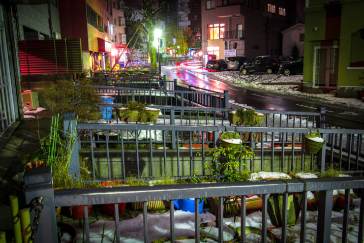 Kanazawas lively night street scene