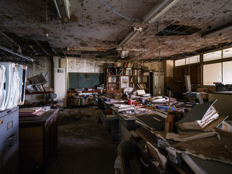 Haunting abandoned classroom, Ikeshima island
