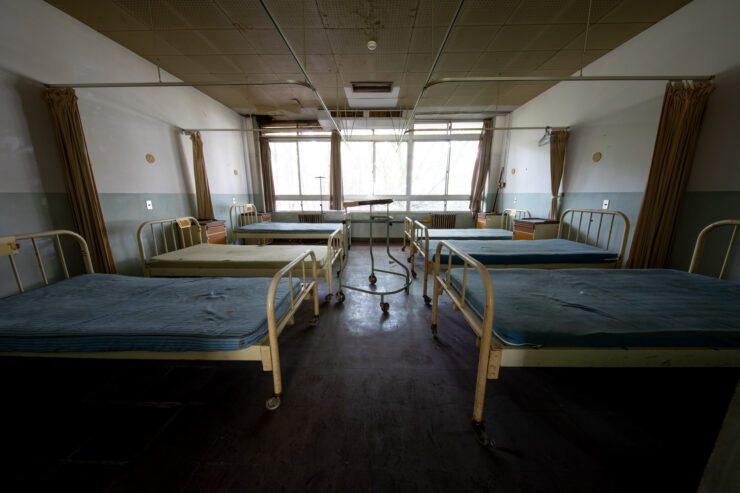 Eerie abandoned Ikeshima Mine hospital ward remnants
