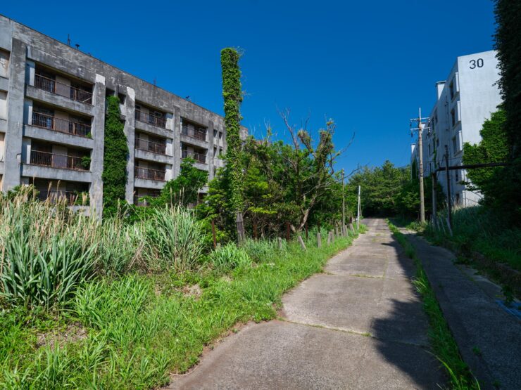 Abandoned Japanese coal town reclaimed by nature