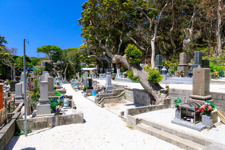 Peaceful Shikinejima Island Graveyard Nature Scenery