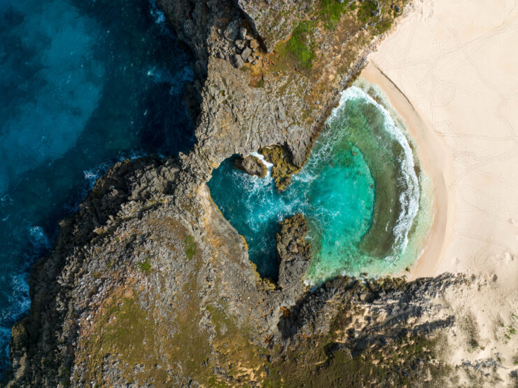 Pristine Secluded Cove Aerial Paradise Beach