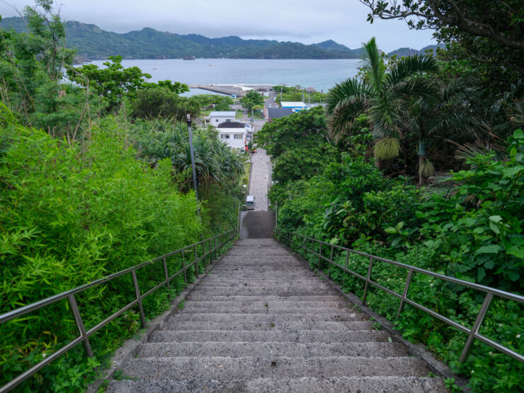 Tranquil Tropical Oasis, Winding Stairs to Pristine Bay