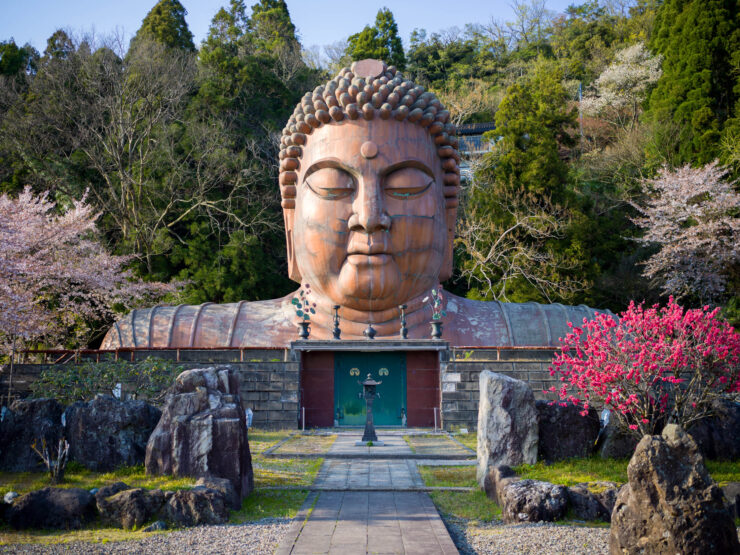 Tranquil Buddha Sculpture Garden, Hanibe Caves, Japan