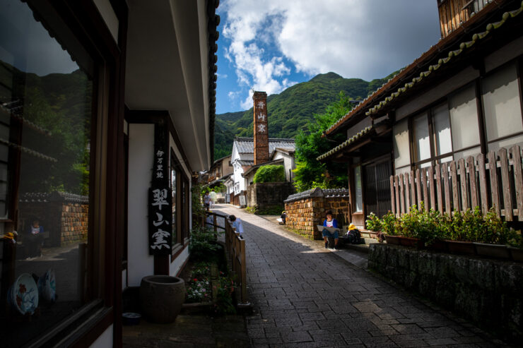 Traditional Japanese Village Street Scene