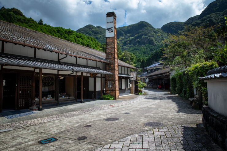 Historic Japanese village street scene