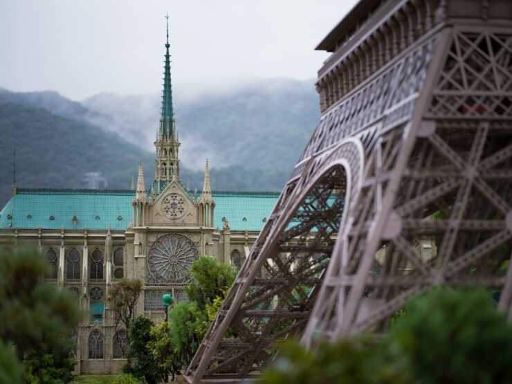 Parisian Landmarks Miniature Scenic View