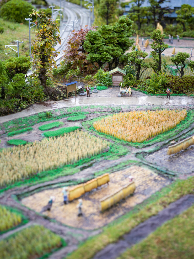 Intricate miniature landscape diorama in Tobu World Square.