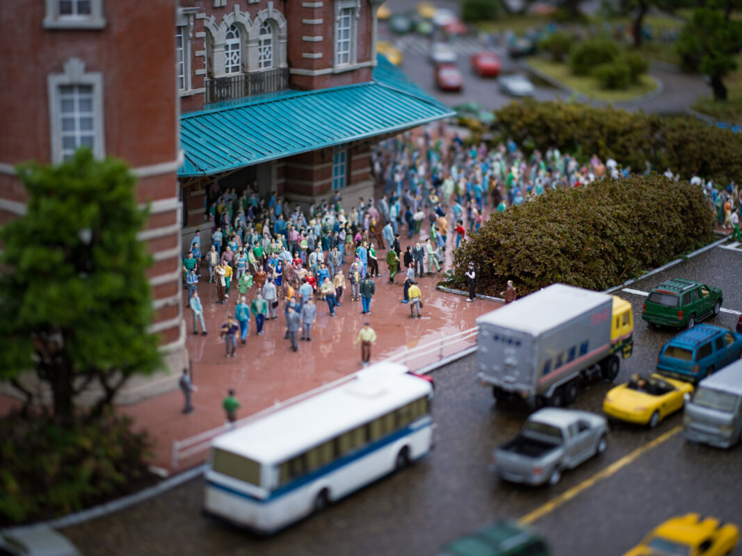 Miniature Tilt-Shift Urban Street Scene in Tobu World Square