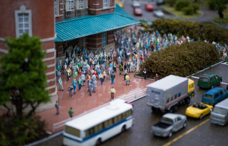 Miniature Tilt-Shift Urban Street Scene in Tobu World Square