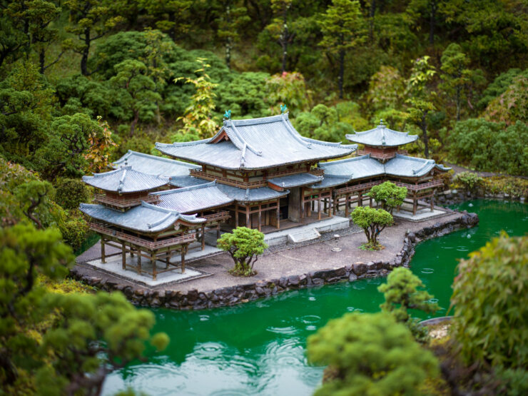Serene Japanese Temple Nestled in Emerald Nature