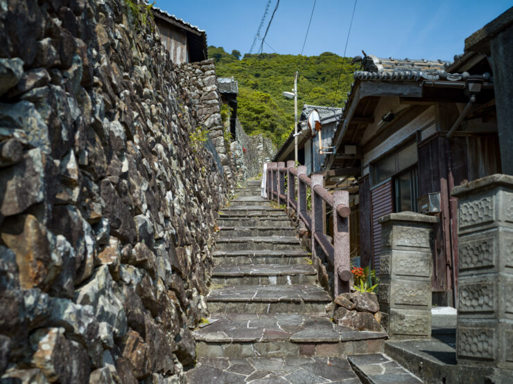 Charming Japanese Village Alleyway Scenery