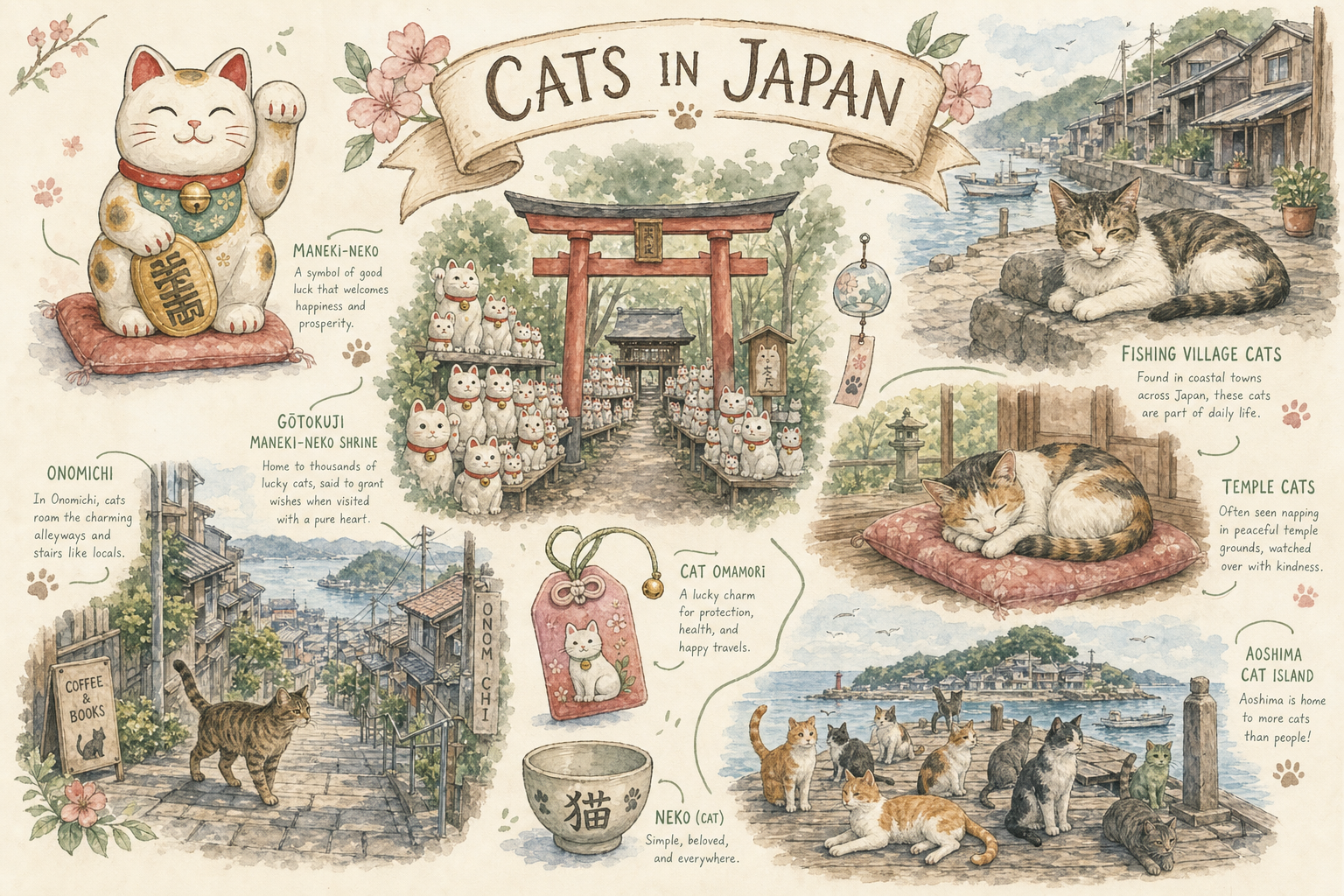 Les chats du Japon, où les rencontrer