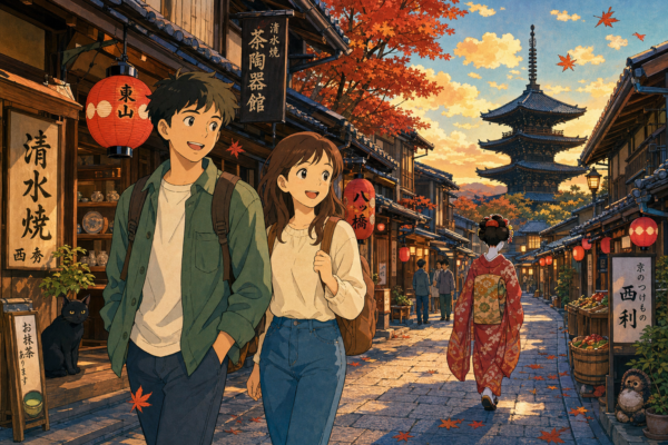Kyoto cartoon illustration