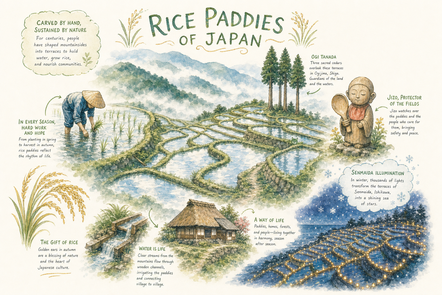 Les plus belles rizières en terrasses du Japon