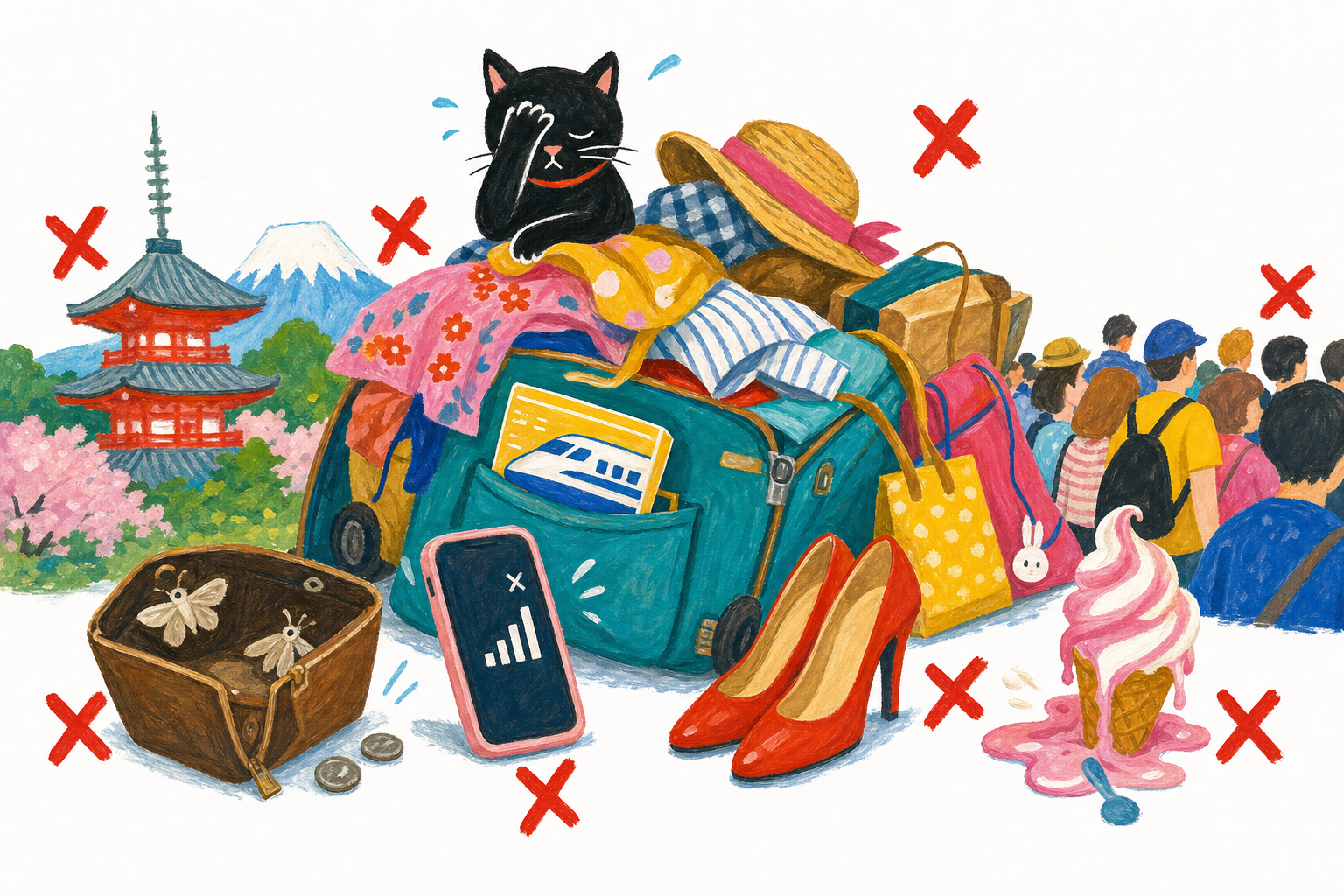 Les erreurs du premier voyage au Japon en gouache Pop 60